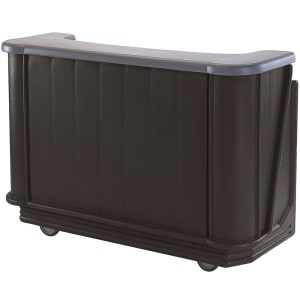 144-BAR650CP420 67 1/2" Portable Bar - Cold Plate, 80 lb Ice Sink, Black/Granite Gray