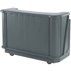 144-BAR650191 67 1/2" Portable Bar - 80 lb Ice Sink, Speed Rail, Granite Gray