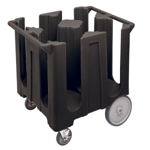Cambro DC1225110 32 3/4&quot; Mobile Dish Caddy w/ (4) Columns - Plastic, Black