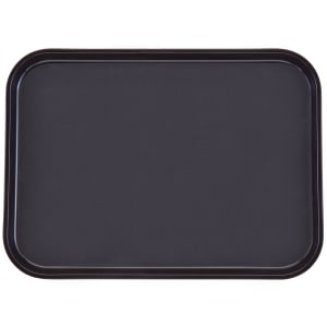 144-PT1014110 Rectangular Polytread Tray - 10 9/16x13 5/8" Black