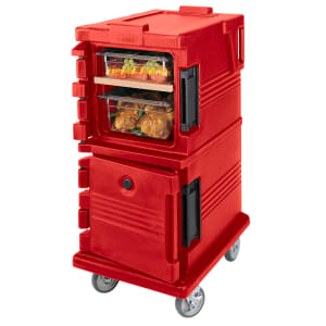 144-UPC600158 Ultra Camcart® Insulated Food Carrier - 45 qt w/ (8) Pan Capacity, Red