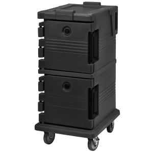 144-UPC600110 Ultra Camcart® Insulated Food Carrier - 45 qt w/ (8) Pan Capacity, Black