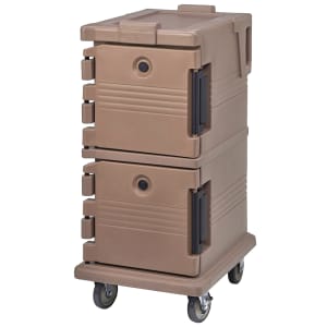 144-UPC600157 Ultra Camcart® Insulated Food Carrier - 45 qt w/ (8) Pan Capacity, Beige