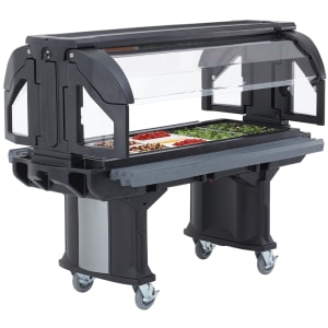 144-VBRLHD6110 65 1/8" Versa Food Bar™  Cold Food Bar - (5) Pan Capacity, Floor Model, Black