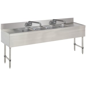 161-SLB84C 96" 4 Compartment Sink w/ 10"L x 14"W Bowl, 10" Deep