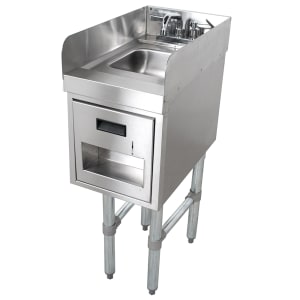 161-SC15TSS Commercial Hand Sink w/ 9"L x 9"W x 4"D Bowl, Soap Dispenser