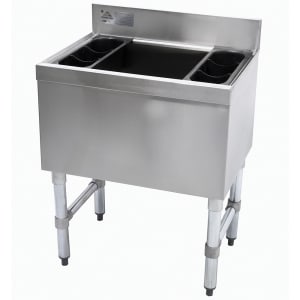 161-SLI12367 36" Underbar Basics™ Cocktail Station w/ 119 lb Ice Bin, Stainless Steel