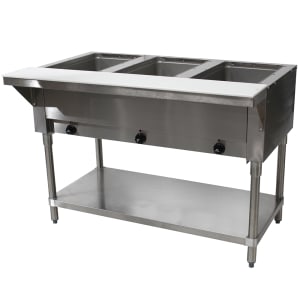 161-SW3E120 47 1/8" Hot Food Table w/ (3) Wells & Cutting Board, 120v
