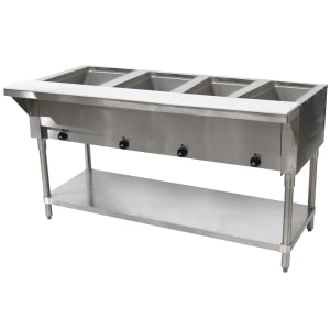 161-SW4E120 62 3/8" Hot Food Table w/ (4) Wells & Cutting Board, 120v
