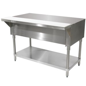 161-STU2 31 13/16" Stationary Serving Counter w/ Shelf & Stainless Top