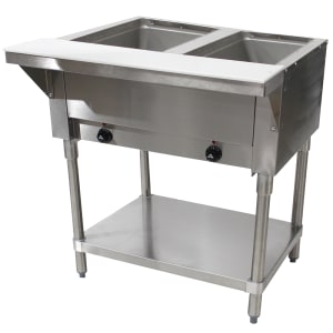 161-SW2E120 31 13/16" Hot Food Table w/ (2) Wells & Cutting Board, 120v
