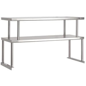 161-TOS3 Double Table Mounted Overshelf, 47 1/8" x 12", Stainless