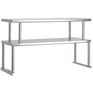 161-TOS2 Double Table Mounted Overshelf, 31 4/5" x 12", Stainless