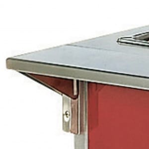 175-38994 60" Plate Rest for Cashier Station - Mounting Kit, 7" Surface Width