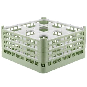 175-527291 Signature Glass Rack w/ (9) Compartments - Green