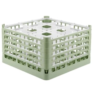 175-527311 Signature Glass Rack w/ (9) Compartments - Green