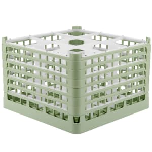 175-527361 Signature Glass Rack w/ (9) Compartments - Green