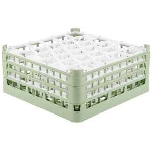 175-528321 Signature Lemon Drop™ Glass Rack w/ (30) Compartments - Green