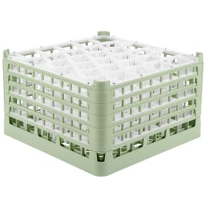 175-528481 Signature Lemon Drop™ Glass Rack w/ (30) Compartments - Green