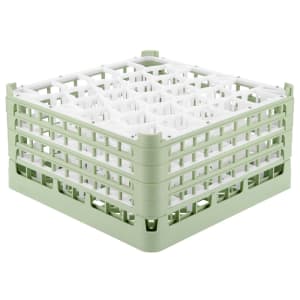 175-528451 Signature Lemon Drop™ Glass Rack w/ (30) Compartments - Green