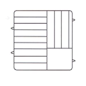 175-PM1211606 Dishwasher Rack - 12 Plate Capacity, 6 Extenders, Black