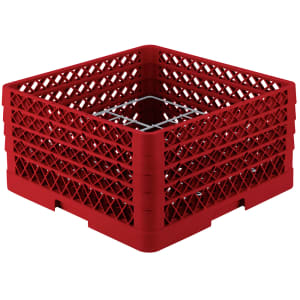 175-PM1211402 Dishwasher Rack - 12 Plate Capacity, 4 Extenders, Red