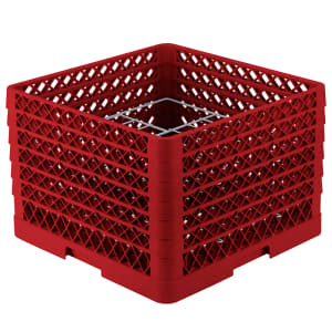 175-PM1211602 Dishwasher Rack - 12 Plate Capacity, 6 Extenders, Red