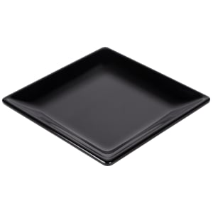 701-D77SQB 7" Square Melamine Salad Plate, Black