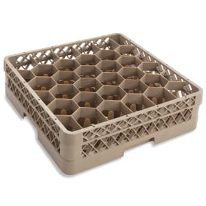 175-TR12H Traex® Full Size Rack Max® Glass Rack w/ (30) Compartments - (1) Extender, Beige