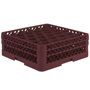 175-TR12HH21 Rack Max Glass Rack w/ (30) Compartments - (2) Extenders, Burgundy
