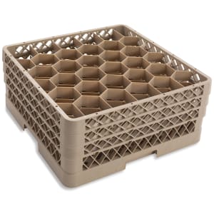175-TR12HHH Traex® Full Size Rack Max® Glass Rack w/ (30) Compartments - (3) Extenders, Beige