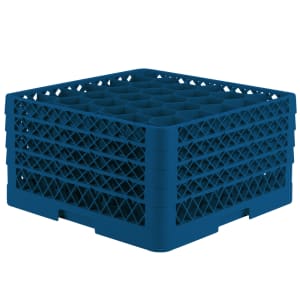 175-TR12HHHH44 Rack Max Glass Rack w/ (30) Compartments - (4) Extenders, Blue
