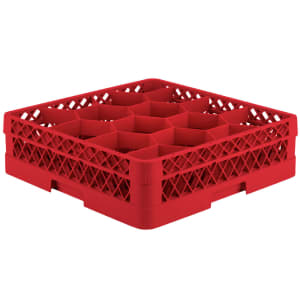 175-TR18J02 Rack Max Glass Rack w/ (12) Compartments - (1) Extenders, Red