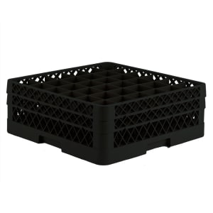 175-TR7CC06 Rack-Master Glass Rack w/ (36) Compartments - (2) Extenders, Black