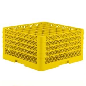 175-TR7CCCC08 Rack-Master Glass Rack w/ (36) Compartments - (4) Extenders, Yellow