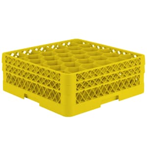 175-TR12HH08 Rack Max Glass Rack w/ (30) Compartments - (2) Extenders, Yellow