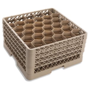 175-TR12HHHH Traex® Full Size Rack Max® Glass Rack w/ (30) Compartments - (4) Extenders, Beige