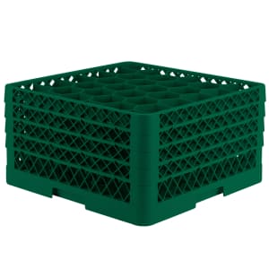 175-TR12HHHH19 Rack Max Glass Rack w/ (30) Compartments - (4) Extenders, Green