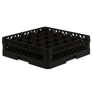 175-TR6B06 Rack-Master Glass Rack w/ (25) Compartments - (1) Extender, Black