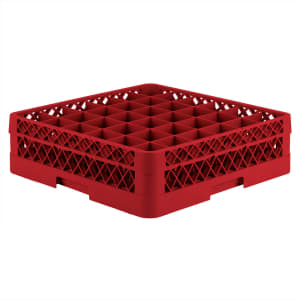 175-TR7C02 Rack-Master Glass Rack w/ (36) Compartments - (1) Extender, Red