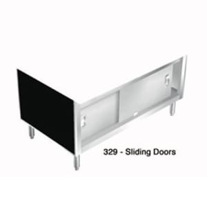 212-3293SS 46" Sliding Doors w/ Ball Bearing Wheels on Overhead Tracks for 3 Well Units