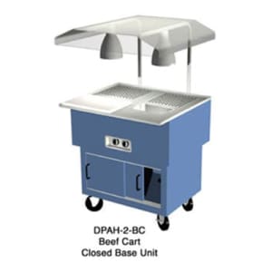 212-DPAH2BC240 Portable Beef Cart w/ Au Jus & Spillage Pan, Carving Board, Meat Spike, 240v/1...