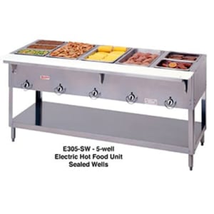 212-E305SW120 72 3/8" Hot Food Table w/ (5) Wells & Cutting Board, 120v