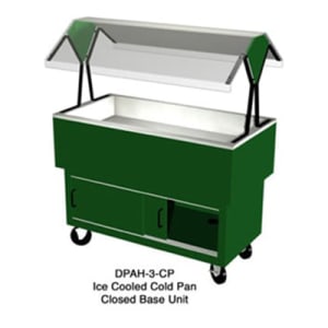212-OPAH2CP217127 30 3/8" EconoMate™ Cold Food Bar - (2) Pan Capacity, Floor Model, Green