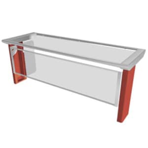 212-TS57046 45 5/8" Sneeze Guard, Service Style w/ Flipup Glass Front & Acrylic End Guards