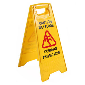 867-T205 19" Wet Floor Sign - Plastic, Yellow