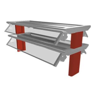 212-TS58046 45 5/8" Sneeze Guard, 2 Sided Self Service Style w/ Acrylic End Guards
