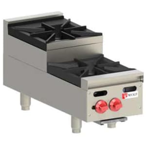 290-AHP212ULP 12" Gas Hotplate w/ (2) Burners & Manual Controls, Liquid Propane