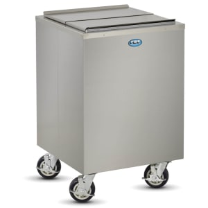 219-SIC200 200 lb Insulated Mobile Ice Caddy, Stainless Steel