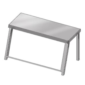 212-TS45446 45" Single Deck Food Shield w/ 1/4" Glass Guard & Fold Down Brackets